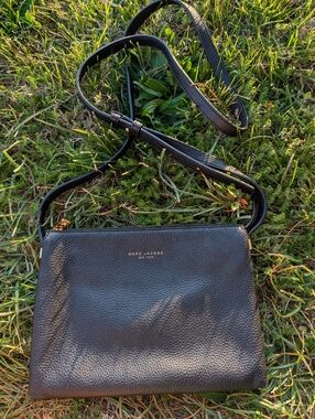 🖤EUC Marc Jacobs Snapshot Genuine Pebble Black Leather Adjustable Crossbody Bag